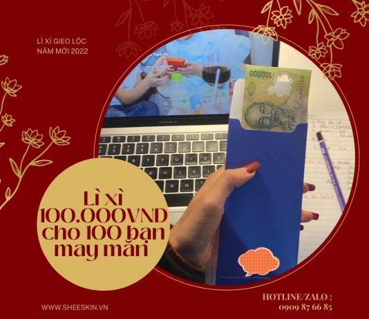 SheeSkin lì xì gieo lộc đầu xuân năm mới Nhâm Dần 2022 lì xì sheeskin