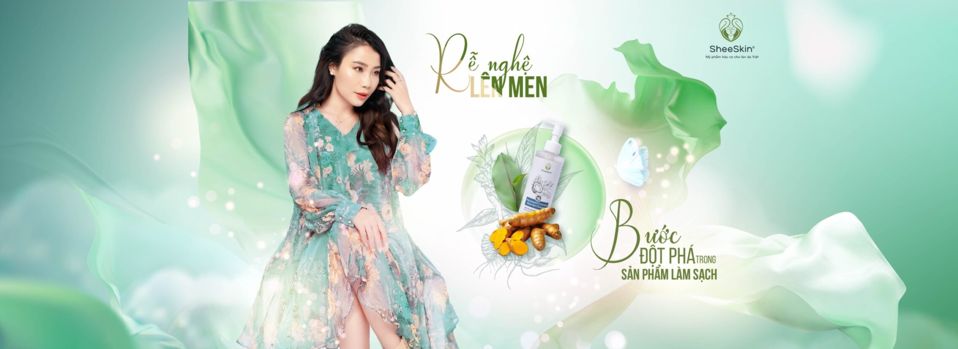 gel rửa mặt rễ nghệ lên men, sheeskin
